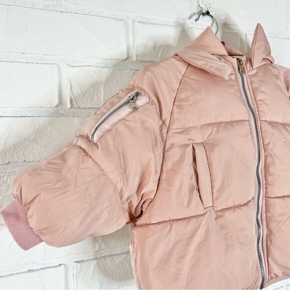 Blush Pink Toddler Puffy Winter Coat 2t / 3t - Picture 3 of 11